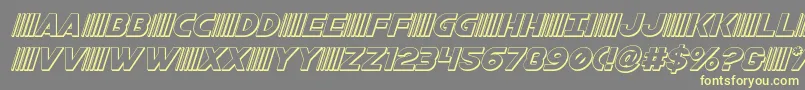 bamf3dital Font – Yellow Fonts on Gray Background