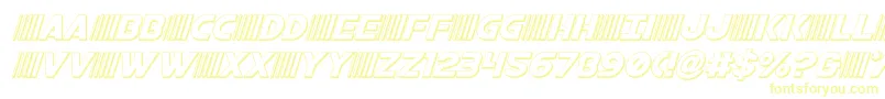 bamf3dital Font – Yellow Fonts on White Background