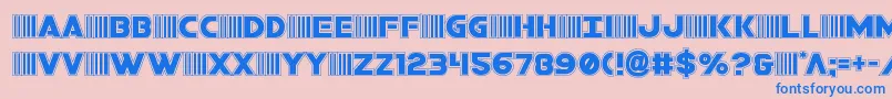 bamfacad Font – Blue Fonts on Pink Background