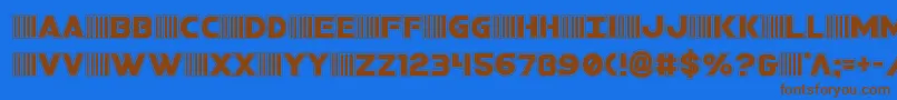 bamfacad Font – Brown Fonts on Blue Background