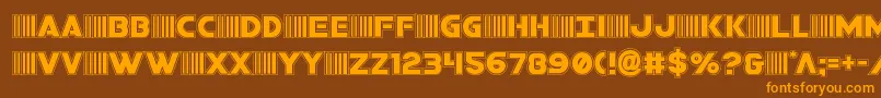 bamfacad Font – Orange Fonts on Brown Background