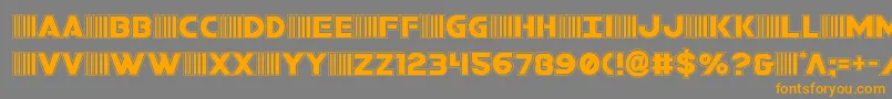 bamfacad Font – Orange Fonts on Gray Background