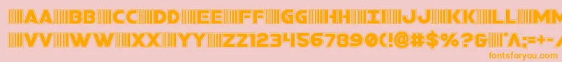 bamfacad Font – Orange Fonts on Pink Background