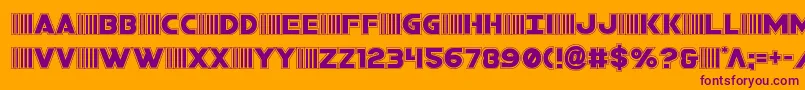 bamfacad Font – Purple Fonts on Orange Background