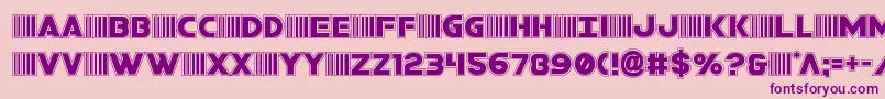 bamfacad Font – Purple Fonts on Pink Background