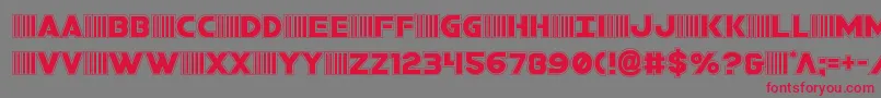 bamfacad Font – Red Fonts on Gray Background