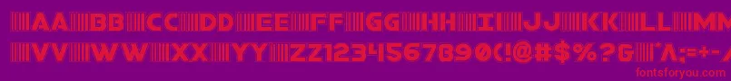 bamfacad Font – Red Fonts on Purple Background