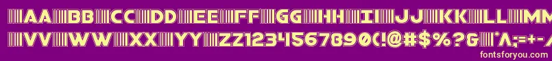 bamfacad Font – Yellow Fonts on Purple Background