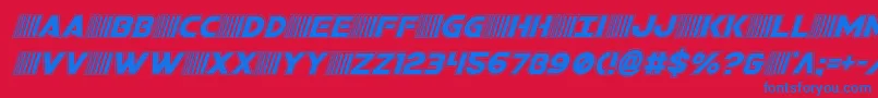 bamfacadital Font – Blue Fonts on Red Background