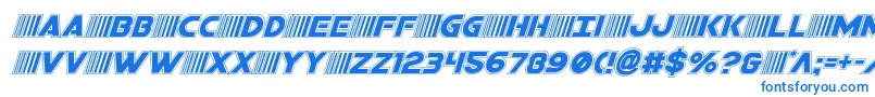 bamfacadital Font – Blue Fonts on White Background