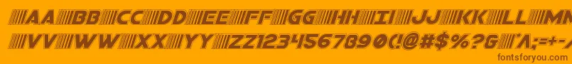 bamfacadital Font – Brown Fonts on Orange Background