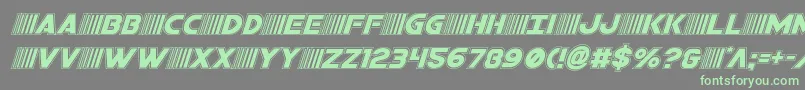 bamfacadital Font – Green Fonts on Gray Background
