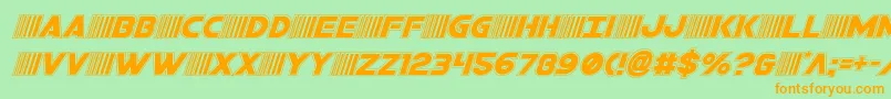 bamfacadital Font – Orange Fonts on Green Background