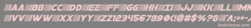 bamfacadital Font – Pink Fonts on Gray Background