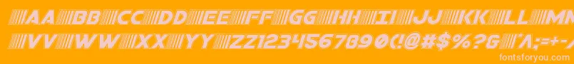 bamfacadital Font – Pink Fonts on Orange Background