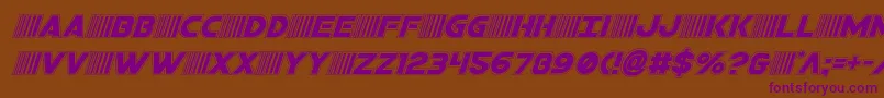 bamfacadital Font – Purple Fonts on Brown Background