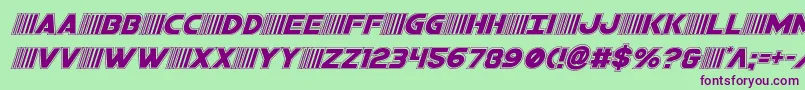 bamfacadital Font – Purple Fonts on Green Background
