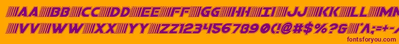 bamfacadital Font – Purple Fonts on Orange Background