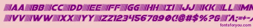 bamfacadital Font – Purple Fonts on Pink Background