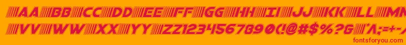 bamfacadital Font – Red Fonts on Orange Background