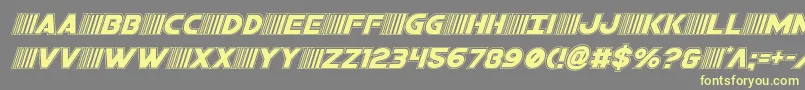 bamfacadital Font – Yellow Fonts on Gray Background