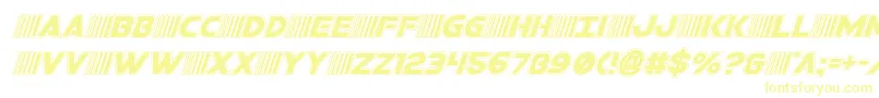bamfacadital Font – Yellow Fonts on White Background