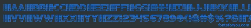 bamfchrome Font – Blue Fonts on Black Background