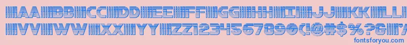 bamfchrome Font – Blue Fonts on Pink Background