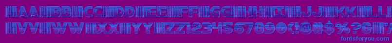 bamfchrome Font – Blue Fonts on Purple Background