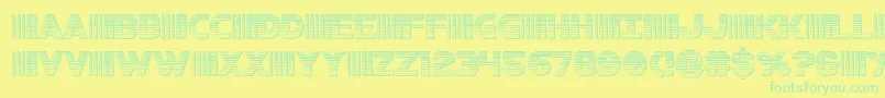 bamfchrome Font – Green Fonts on Yellow Background