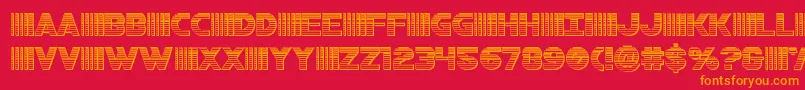 bamfchrome Font – Orange Fonts on Red Background