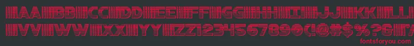 フォントbamfchrome – 黒い背景に赤い文字