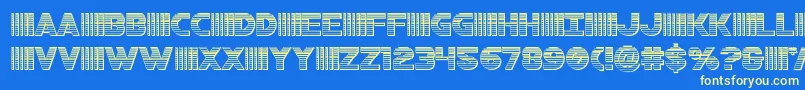 bamfchrome Font – Yellow Fonts on Blue Background