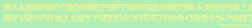 bamfchrome Font – Yellow Fonts on Green Background