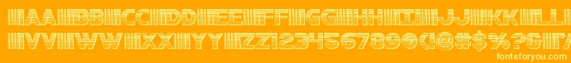 bamfchrome Font – Yellow Fonts on Orange Background