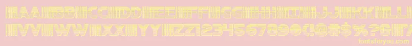 bamfchrome-Schriftart – Gelbe Schriften auf rosa Hintergrund