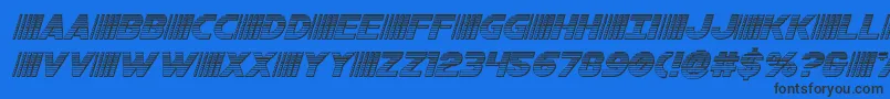 bamfchromeital Font – Black Fonts on Blue Background