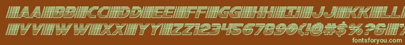 bamfchromeital Font – Green Fonts on Brown Background