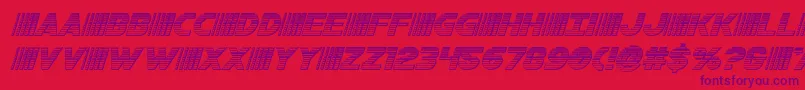 bamfchromeital Font – Purple Fonts on Red Background