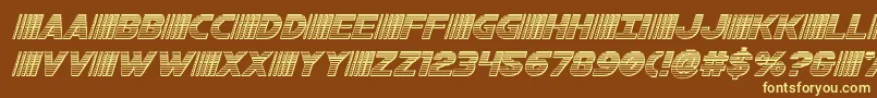 bamfchromeital Font – Yellow Fonts on Brown Background