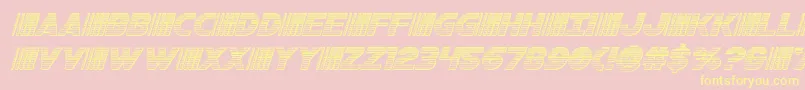 bamfchromeital Font – Yellow Fonts on Pink Background