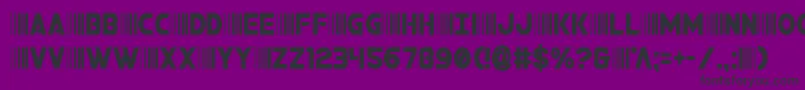 bamfcond-Schriftart – Schwarze Schriften auf violettem Hintergrund