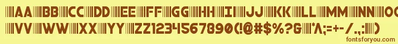 Шрифт bamfcond – коричневые шрифты на жёлтом фоне