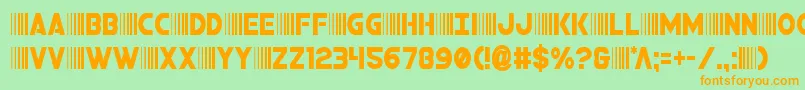 bamfcond Font – Orange Fonts on Green Background