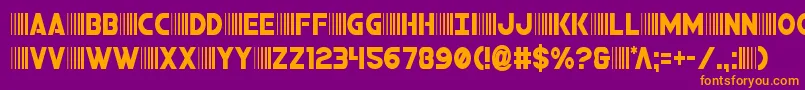 bamfcond Font – Orange Fonts on Purple Background