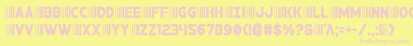 bamfcond Font – Pink Fonts on Yellow Background