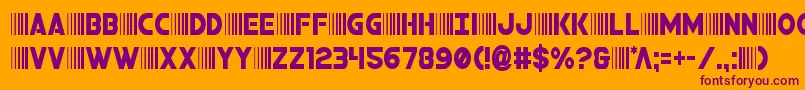 bamfcond Font – Purple Fonts on Orange Background