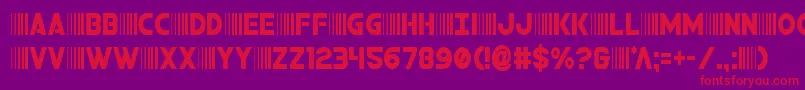 bamfcond Font – Red Fonts on Purple Background