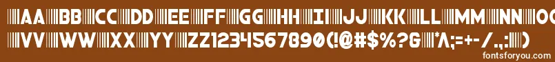 Шрифт bamfcond – белые шрифты на коричневом фоне