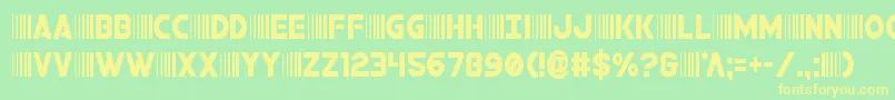 bamfcond Font – Yellow Fonts on Green Background